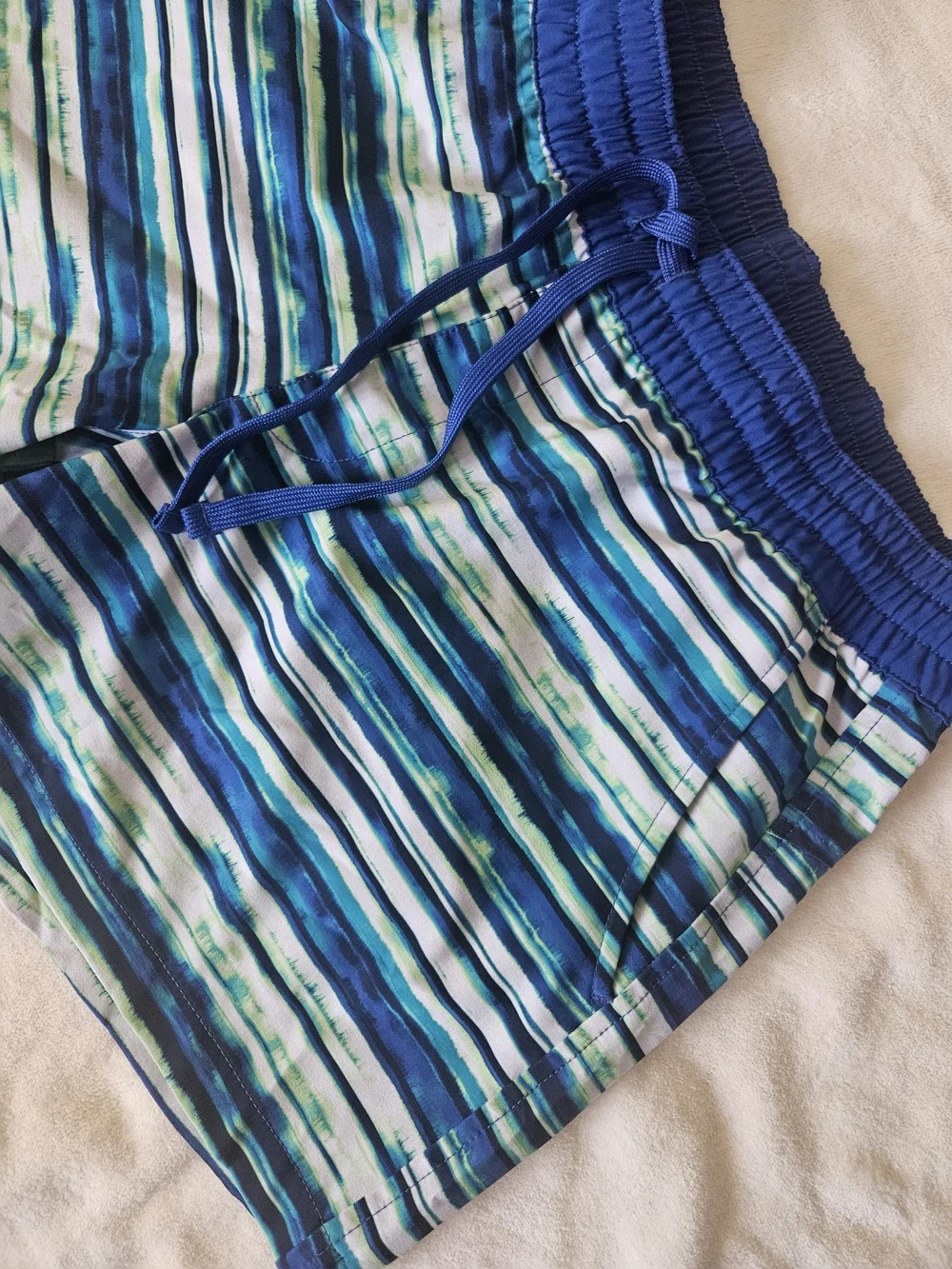 Field & Stream Women's Water Shorts Blue Teal Striped Size MD